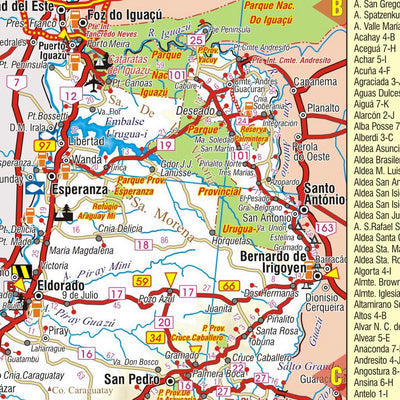Mapa de Entre Ríos, Corrientes, Misiones, Uruguay y Sur del Paraguay Preview 3