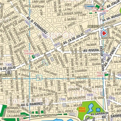 MAPAS ARGENGUIDE De Latinbaires Editores srl Mapa de la Ciudad de Montevideo digital map