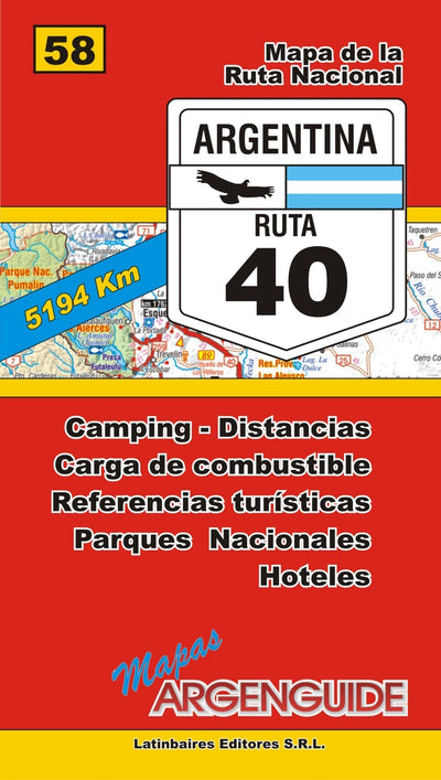 MAPAS ARGENGUIDE De Latinbaires Editores srl Mapa de la Ruta 40 bundle