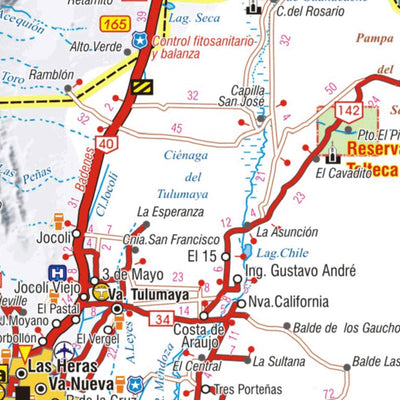 MAPAS ARGENGUIDE De Latinbaires Editores srl Mapa de la Ruta 40 - Zona Centro digital map