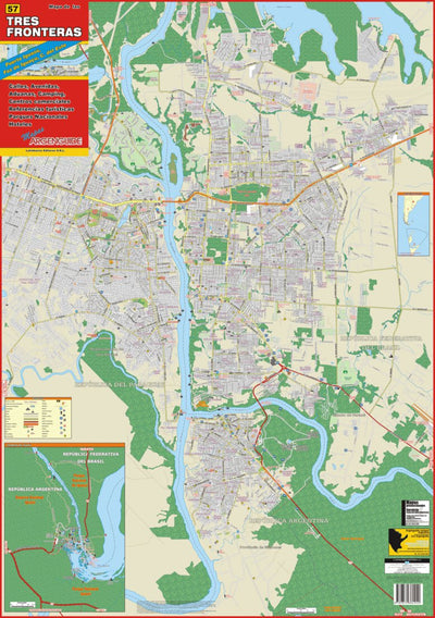 MAPAS ARGENGUIDE De Latinbaires Editores srl Mapa de las Tres Fronteras bundle