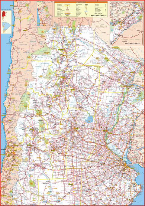 Mapa de Rutas y Caminos de Argentina Norte Preview 1