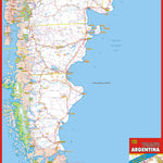 MAPAS ARGENGUIDE De Latinbaires Editores srl Mapa de Rutas y Caminos de Argentina Sur digital map