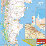 Mapa de Rutas y Caminos de Argentina Sur Preview 1