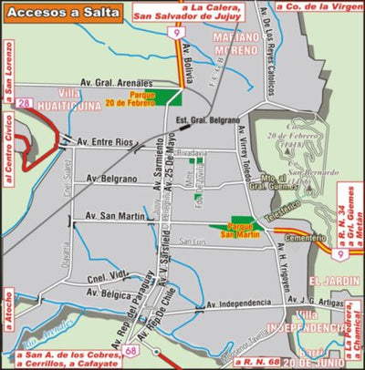 MAPAS ARGENGUIDE De Latinbaires Editores srl Mapa de Rutas y Caminos del Noroeste Argentino bundle