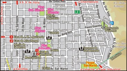 MAPAS ARGENGUIDE De Latinbaires Editores srl N.O.A. - Salta Centro digital map