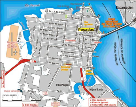 MAPAS ARGENGUIDE De Latinbaires Editores srl Posadas mapa de la ciudad bundle exclusive