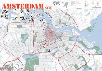 Mapfactory Amsterdam Travel Map 2022 digital map