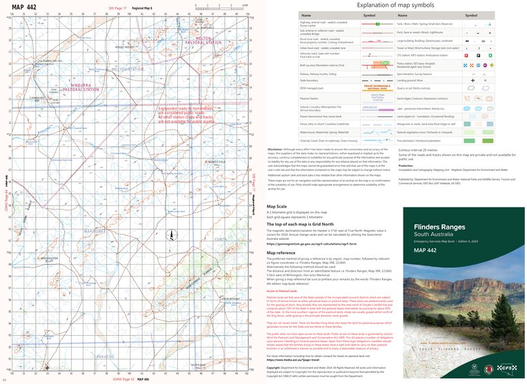 Flinders Ranges Map 442 by Mapland - Department for Environment and ...