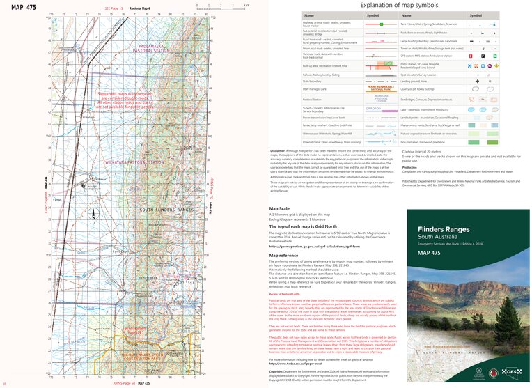 Flinders Ranges Map 475 by Mapland - Department for Environment and ...