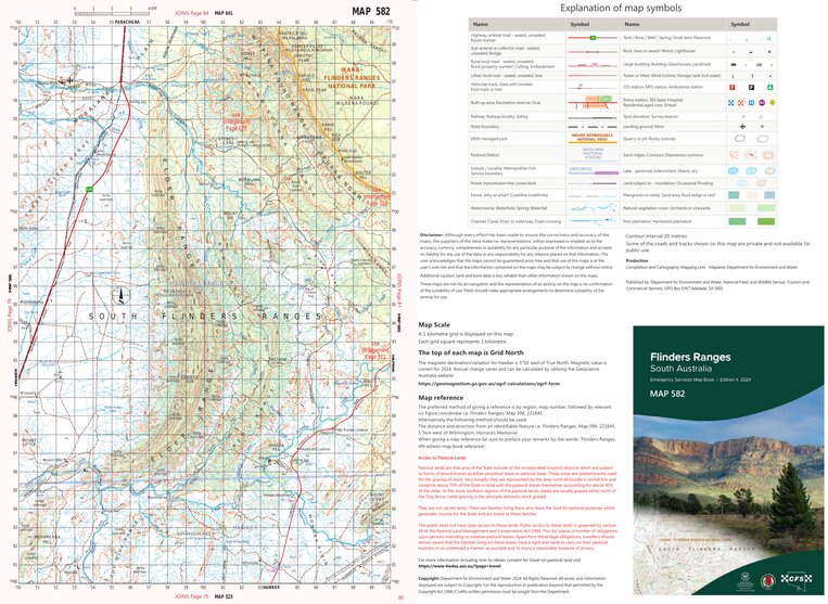 Flinders Ranges Map 582 by Mapland - Department for Environment and ...