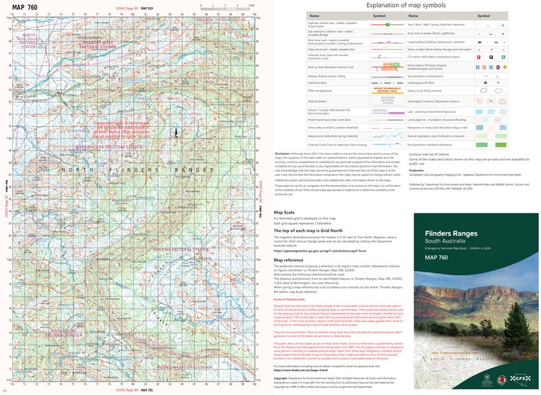 Flinders Ranges Map 760 by Mapland - Department for Environment and ...