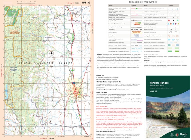 Flinders Ranges Map B2 by Mapland - Department for Environment and ...
