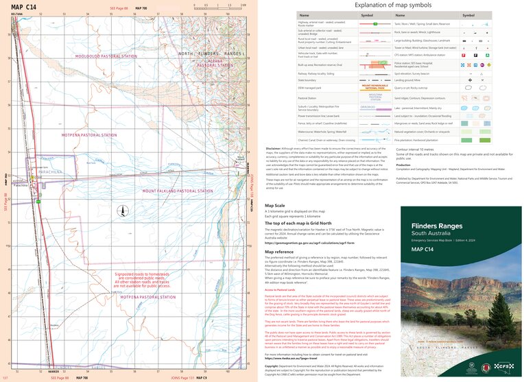 Flinders Ranges Map C14 by Mapland - Department for Environment and ...