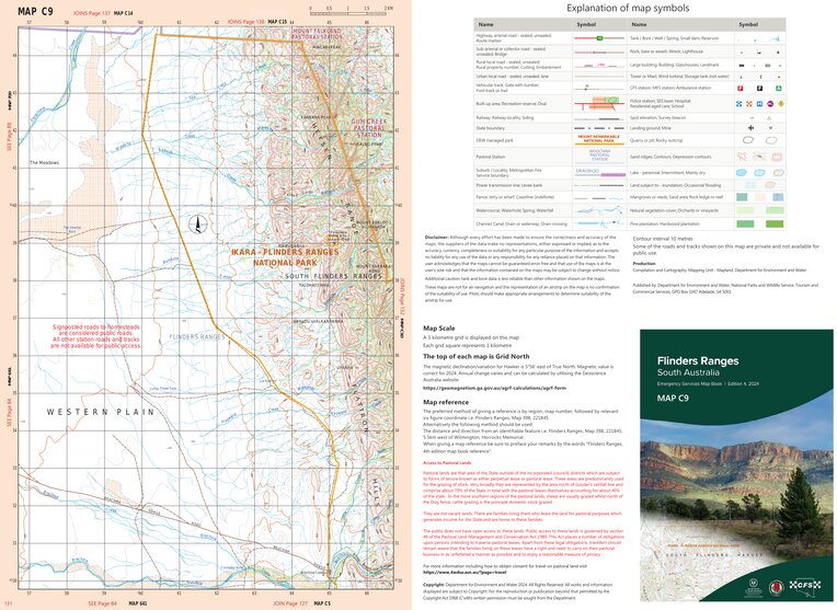 Flinders Ranges Map C9 by Mapland - Department for Environment and ...