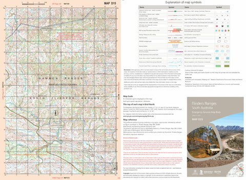 Mapland - Department for Environment and Water Flinders Ranges Map D15 digital map