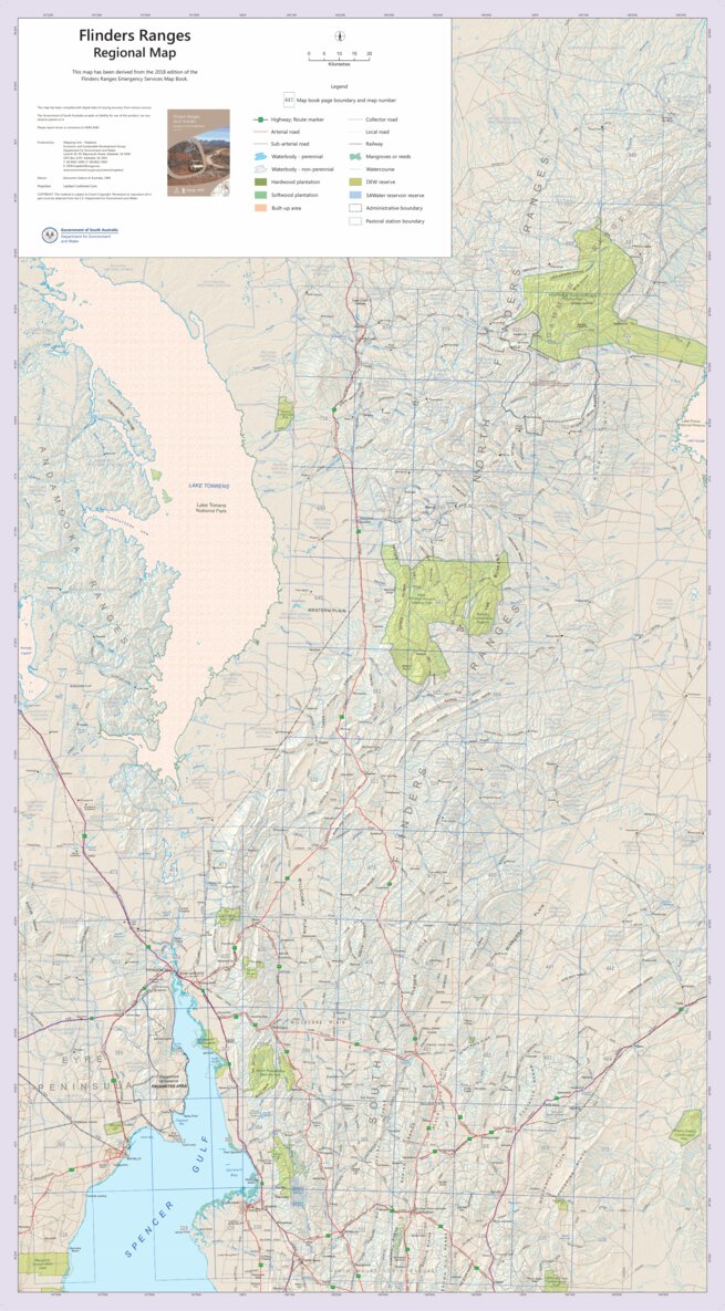 Flinders Ranges Regional Map by Mapland - Department for Environment ...