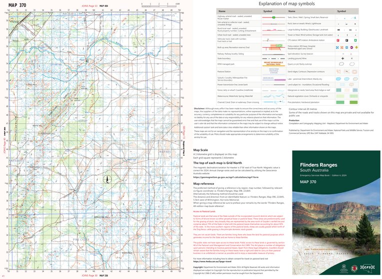 Flinders Ranges Map 370 by Mapland - Department for Environment and ...