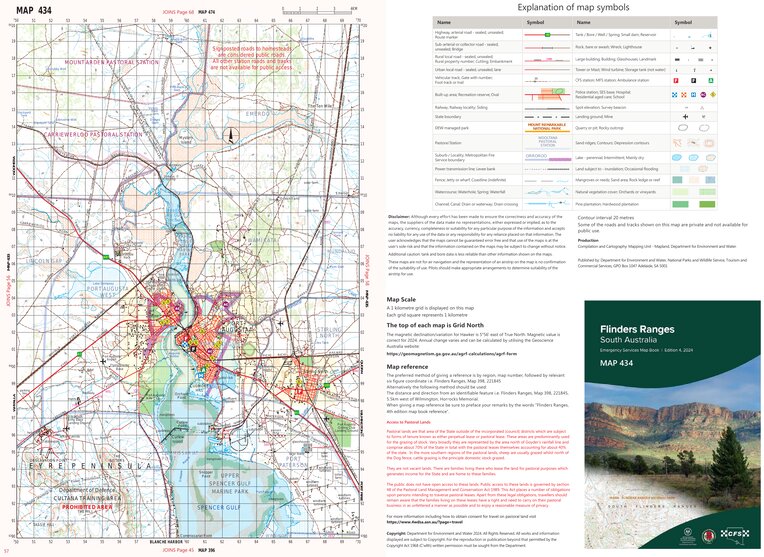 Flinders Ranges Map 434 by Mapland - Department for Environment and ...