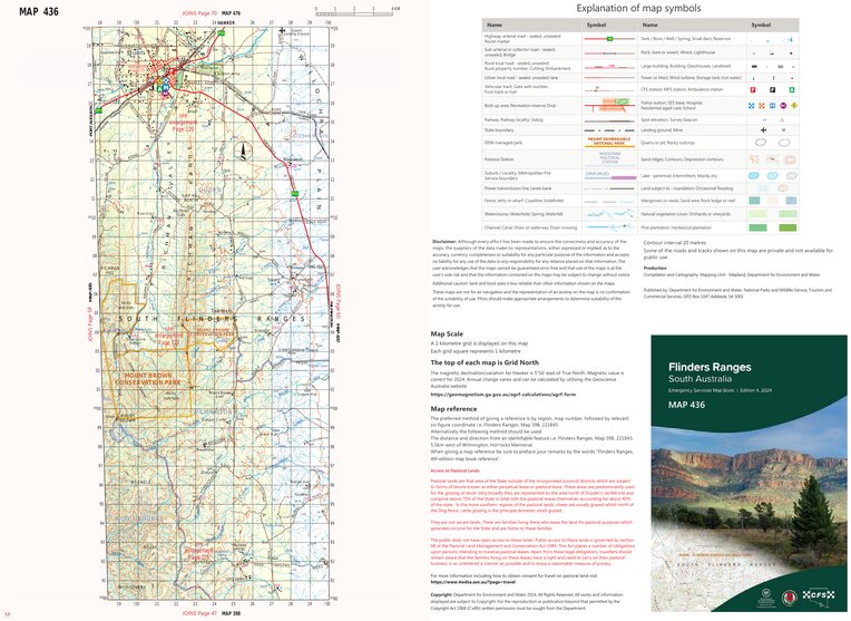 Flinders Ranges Map 436 by Mapland - Department for Environment and ...