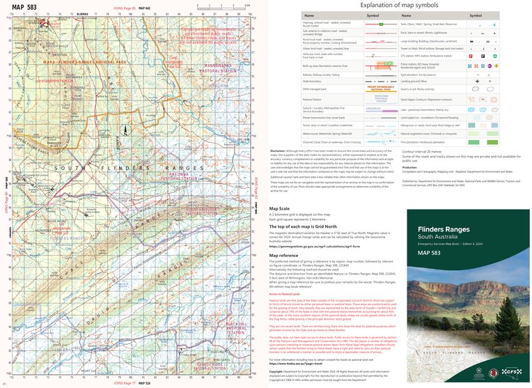 Flinders Ranges Map 583 by Mapland - Department for Environment and ...