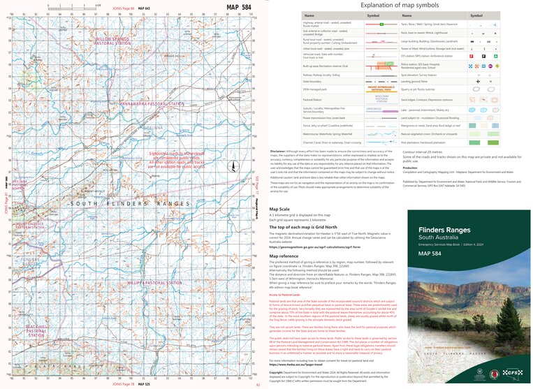 Flinders Ranges Map 584 by Mapland - Department for Environment and ...
