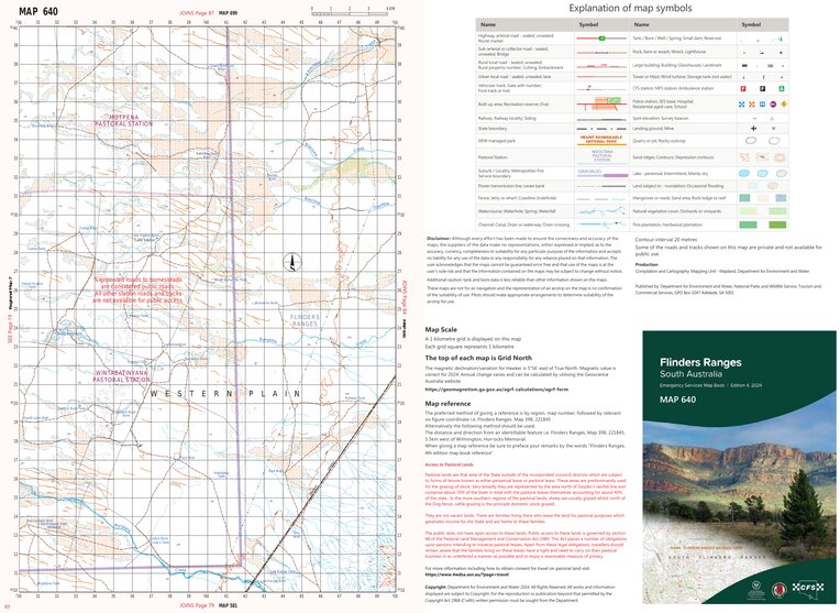 Flinders Ranges Map 640 by Mapland - Department for Environment and ...