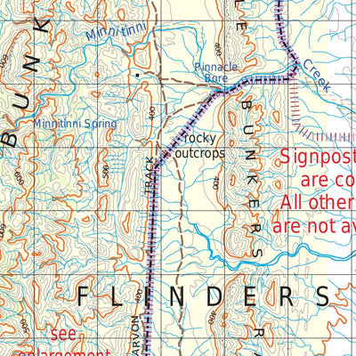 Flinders Ranges Outline Flinders Ranges Map 643 by Mapland - Department for Environment and ...