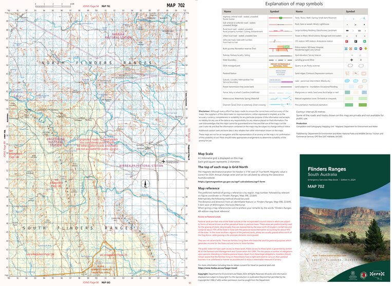 Flinders Ranges Map 702 by Mapland - Department for Environment and ...