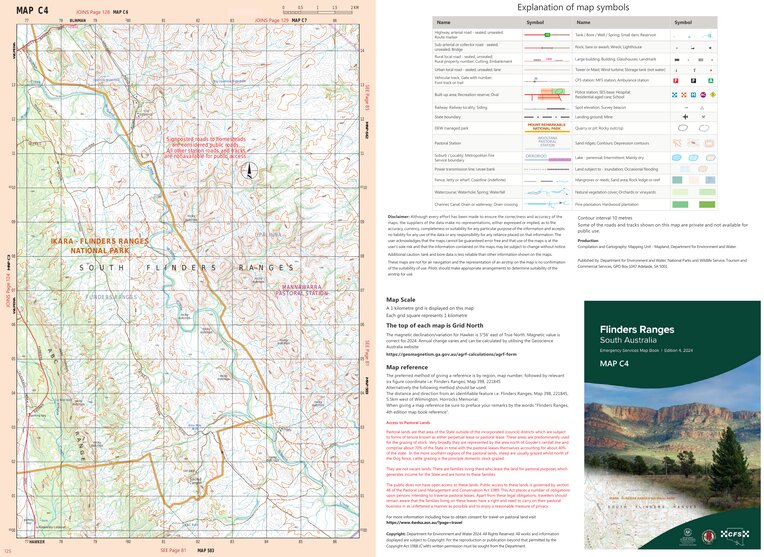 Flinders Ranges Map C4 by Mapland - Department for Environment and ...