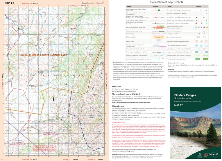 Flinders Ranges Map C7 by Mapland - Department for Environment and ...