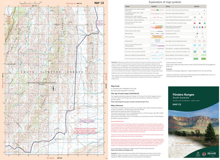 Flinders Ranges Map C8 by Mapland - Department for Environment and ...
