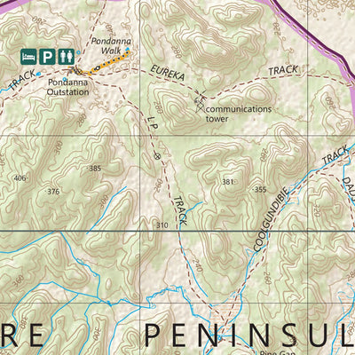 Mapland - Department for Environment and Water Gawler Ranges National Park Main Bushwalking Map digital map