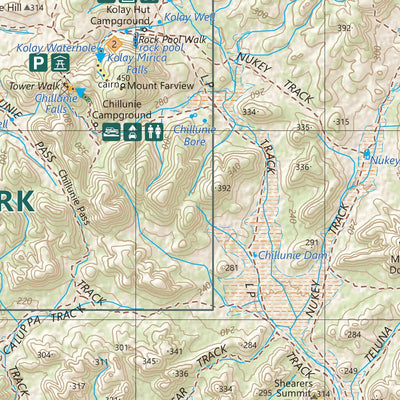 Mapland - Department for Environment and Water Gawler Ranges National Park Main Bushwalking Map digital map