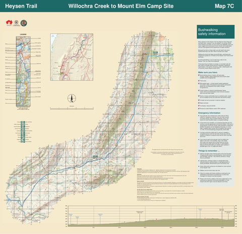 Mapland - Department for Environment and Water Heysen Trail map 7c - Willochra Creek to Mount Elm Camp Site digital map