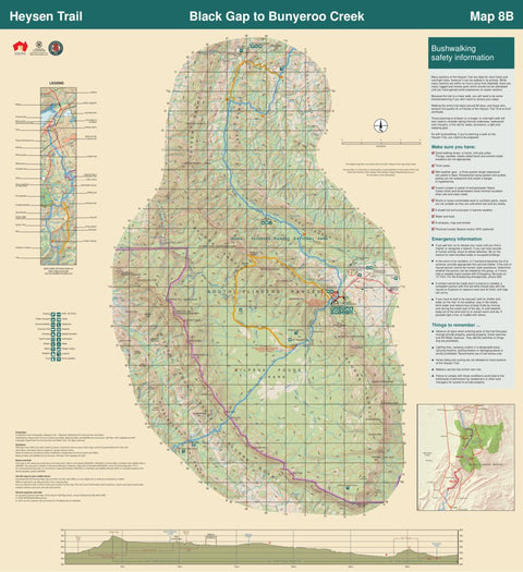 Mapland - Department for Environment and Water Heysen Trail map 8b - Black Gap to Bunyeroo Creek digital map