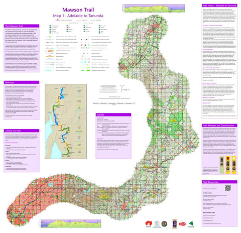 Mapland - Department for Environment and Water Mawson Trail Map 1 - Adelaide to Tanunda digital map