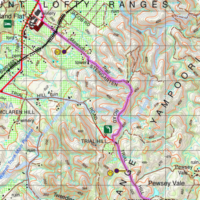 Mapland - Department for Environment and Water Mawson Trail Map 1 - Adelaide to Tanunda digital map