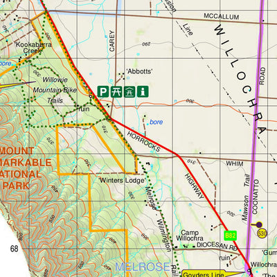 Mapland - Department for Environment and Water Mawson Trail Map 6 Laura to Quorn digital map
