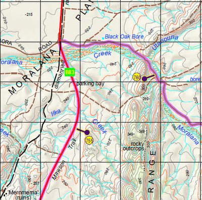 Mapland - Department for Environment and Water Mawson Trail Map 8 Cradock to Black Gap digital map