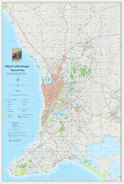 Mapland - Department for Environment and Water Mount Lofty Ranges Regional Map digital map