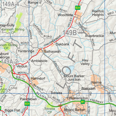 Mapland - Department for Environment and Water Mount Lofty Ranges Regional Map digital map