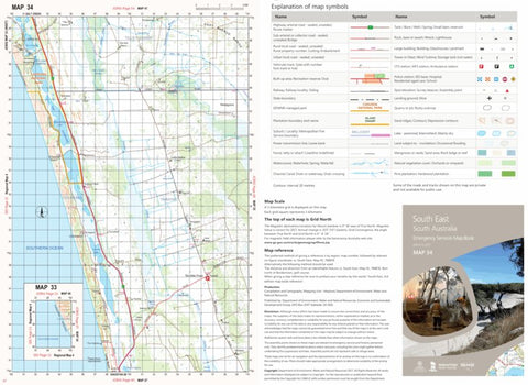 Mapland - Department for Environment and Water South East Map 33 & 34 digital map