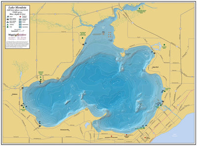 Mapping Specialists, Ltd Lake Mendota digital map