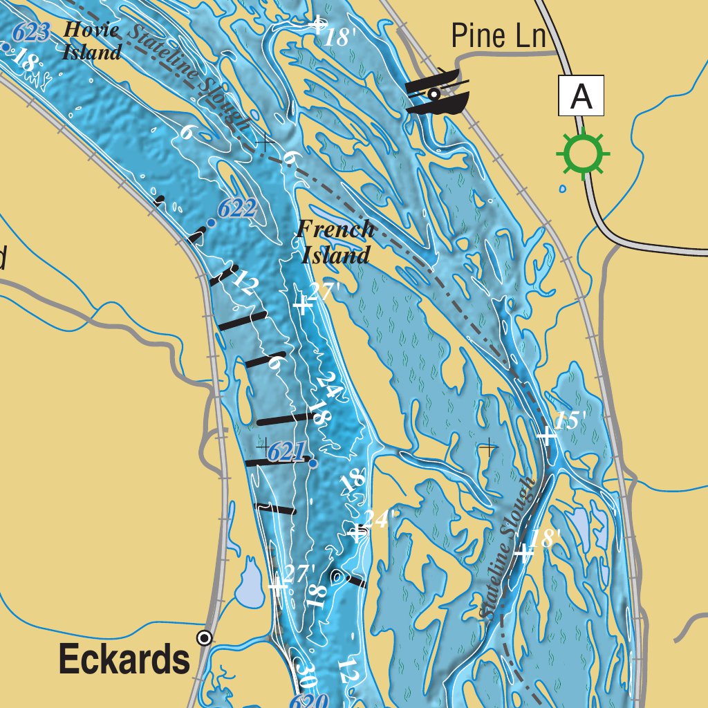 Mississippi River (Pool 10) Map by Mapping Specialists, Ltd