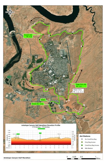 Maps for Motion Antelope Canyon Half Marathon digital map