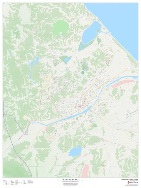MapSherpa Gangneung 2018 Winter Games Coastal Cluster Venues digital map