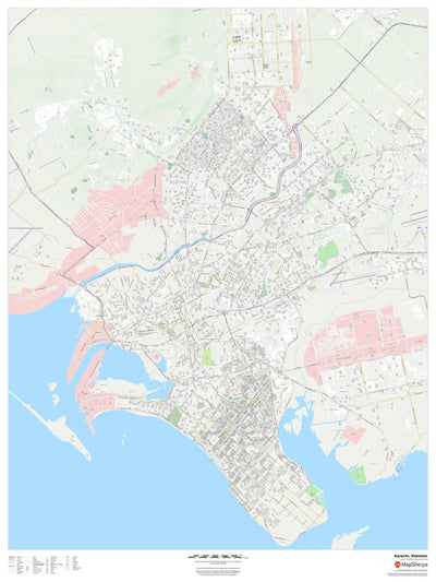 MapSherpa Karachi, Pakistan digital map