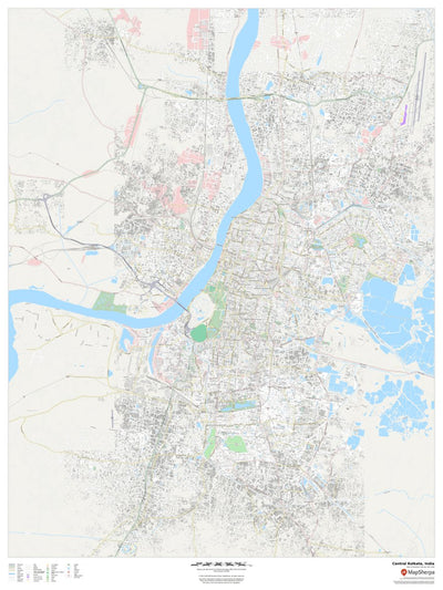 MapSherpa Kolkata, India digital map