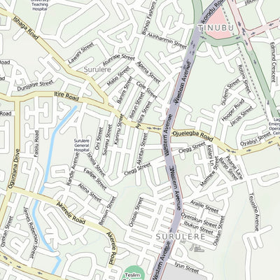 MapSherpa Lagos, Nigeria digital map